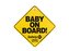Štítek Baby On Board do auta Yellow