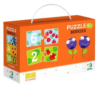 Puzzle Duo Čísla Veselé ovocie-12x2 dielikov