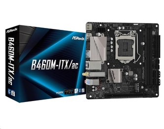 ASRock MB Sc LGA1200 B460M-ITX/AC, Intel B460, 2xDDR4, VGA, miniITX, WIFI