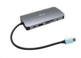 iTec USB-C kovová nano dokovacia stanica HDMI/VGA s LAN + napájanie 100 W