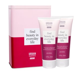 Pupa Urban Inspiration sprchové mléko 200 ml + tělový krém 200 ml + plechová dóza