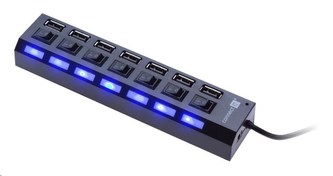 CONNECT IT USB hub Silný vypínač, 7 ON/OFF portov
