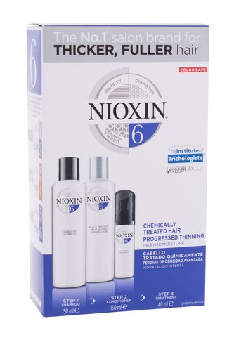 Nioxin System 6 šampon System 6 Cleanser Shampoo 150 ml + kondicionér System 6 Scalp Therapy Revitalising Conditioner 150 ml + péče o vlasy System 6 Scalp & Hair Treatment 40 ml