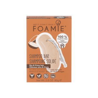 Foamie Tuhý šampon pro suché a kudrnaté vlasy Kiss Me Argan (Shampoo Bar) 80 g woman