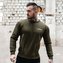 Mikina Basic Military Green White - GymBeam - Velikost M