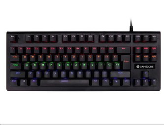 TRACER klávesnice GAMEZONE Stinger 87, herní, drátová, mechanická, USB, černá, podsvícená