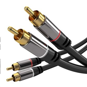 PREMIUMCORD kabel, 2x CINCH-2x CINCH M/M, 3m