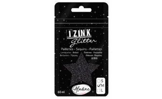 IZINK GLITTER třpytky velikost M 60 ml - černá