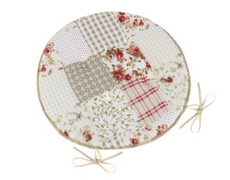 Sedák EMA kulatý hladký - barevný patchwork - průměr 40 cm