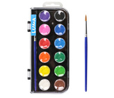 Farby vodové so štetcom 12 farieb, 23 mm LUMA