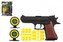 Pištoľ špuntovka 17cm plast + náboje 12ks + terč 2ks na karte