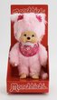 Monchhichi 20cm - růžová holka s kvítky (Mončiči)