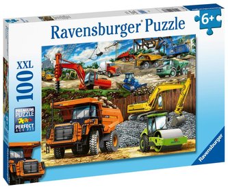 Ravensburger Puzzle - Stavebné vozidlá 100 dielikov