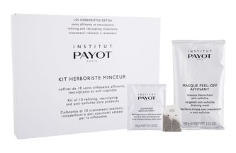 PAYOT Herboriste Minceur Kit tělová maska Targeted Anti-Cellulite Draining Mask 20 x 100 g + tělový peeling New-Skin Effect Slimming Scrub 10 x 30 g + detoxikační čajová kúra 10 ks