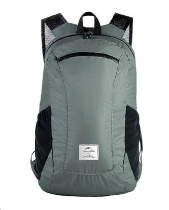 Naturehike ultralight sbalitelný batoh 18l 120g - šedý