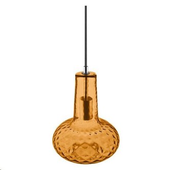 LEDVANCE VINTAGE 1906 CARVED PENDANT PEAR Glass, Orange