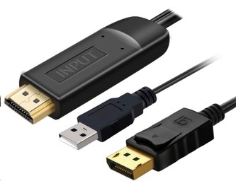PremiumCord Kábel HDMI 2.0 na DisplayPort 1.2 pre rozlíšenie 4K@60Hz, 2m