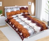 Povlečení bavlněné - hnědé paprsky - 140x220, 70x90