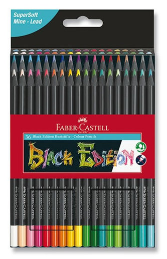 Faber-Castell Pastelky trojhranné Black Edition 36 ks
