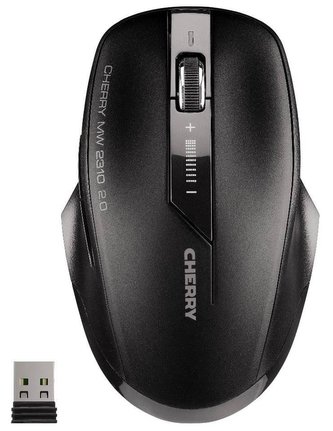 CHERRY myš MW 2310 2.0, USB, bezdrátová, energy-saving, mini USB receiver, černá