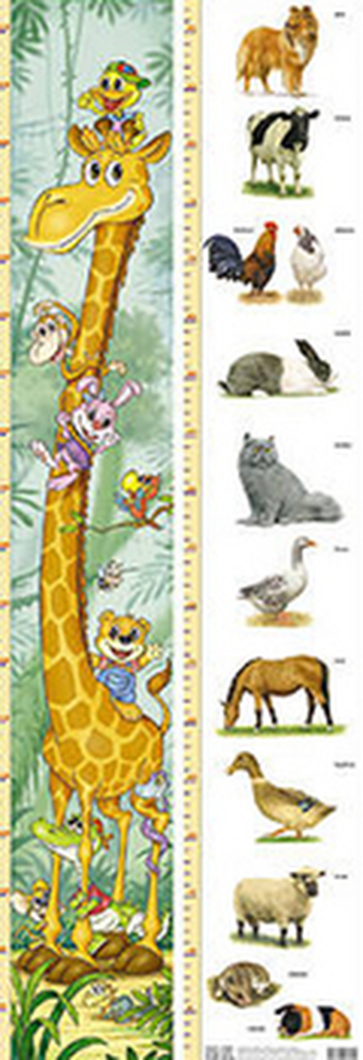 Dětský metr (žirafa + zvířat)