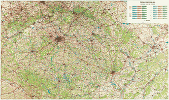 Česká republika nástěnná automapa