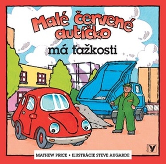 Malé červené autíčko má ťažkosti